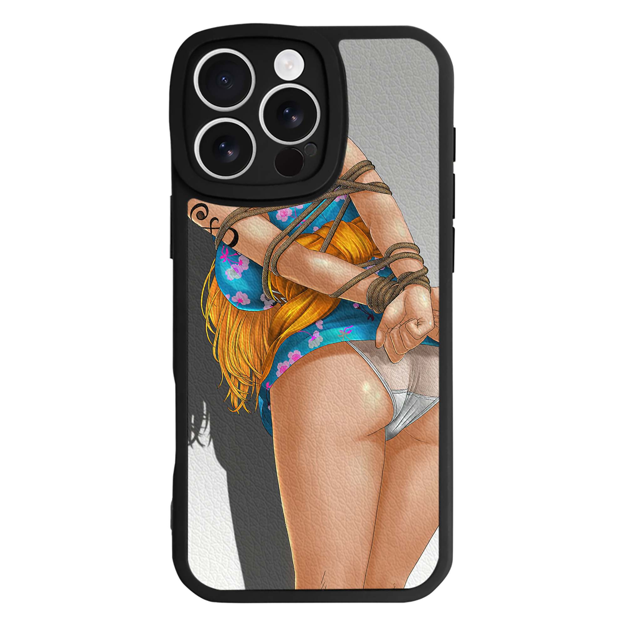 （画像用） ワンピース ONE PIECE 【iPhone 16シリーズ対応】シリコンスマホケース（レザー調） 材質：シリコン